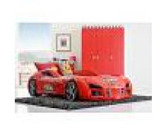 Lit design Voiture de course rouge pour enfant
