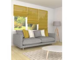 Store bateau Lin, jaune moutarde, sur mesure