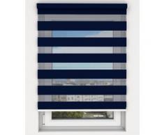 Store enrouleur jour nuit Bleu nuit sur mesure
