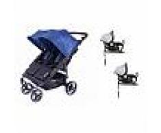 baby monsters Poussette double easy twin 3s reversible + 2 coques luna + 2 bases isofix - 13 coloris - baby monsters