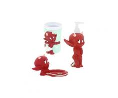 Coffret set de salle de bain hot stuff ange et démon set 3 pièces