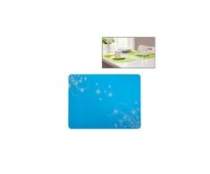 Isolation-tapis d'isolation thermique antidérapant de silicone de 40x30cm pour le plat de nourriture / boisson / table de four / enfant (bleu)