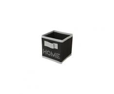 Set accessoires salle de bain homea panier de rangement intissé 12x12x12 cm noir