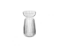 Vase double en verre "rideau" 25cm transparent