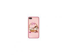 Coque iphone 4 et 4s chien dog panier noeud papillon macarons - maryline cazenave