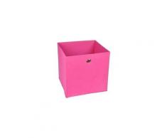 Set accessoires salle de bain homea panier de rangement intissé 31x29x31 cm fuchsia