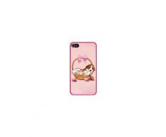 Coque iphone 4 et 4s chien dog panier noeud papillon macarons - maryline cazenave