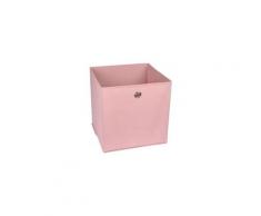 Set accessoires salle de bain homea panier de rangement intissé 31x29x31 cm rose poudré