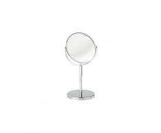 Miroir grossissant de salle de bain assisi - diam. 11 cm - argent