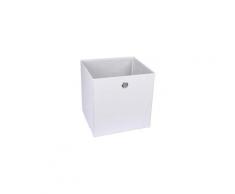 Set accessoires salle de bain homea panier de rangement intissé 31x29x31 cm blanc