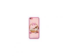 Coque iphone 5c chien dog panier noeud papillon macarons - maryline cazenave