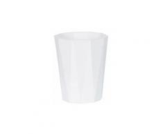 Set accessoires salle de bain gobelet salle de bain cristal - 10 x 8,5 x 9cm - blanc opaque