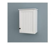 Meuble Haut de Salle de Bain- 1 Porte Placard Commode Meuble de Rangement Mural Armoire Suspendue,