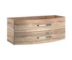 Caisson meuble suspendu Ancodesign avec Led - Chene castello Larg 119 - 2 tiroirs