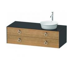 Duravit White Tulip, meuble sous-vasque suspendu, largeur 1300 x profondeur 550mm, avec 2 tiroirs,