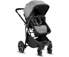 Poussette Bébé Combiné 2 en 1 Canne Landau Pliable pour 0 - 36 Mois avec Repose-pied,Panier de