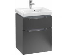 Villeroy et Boch Meuble-lavabo XXL Subway 2.0 A907, Coloris: Laqué noir mat, poignée : chrome