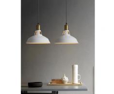 Axhup - Lot de 2 Suspension Vintage Industrielle Lampe de Plafonniers LED Retro Métal Lustre avec