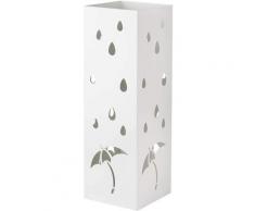 Baroni Home porte parapluie en métal au style moderne avec sculpture - support parapluie blanc avec