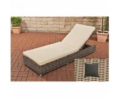 Lit de relaxation Burano rond/blanc perle Anthracite