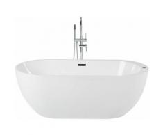 Beliani - Baignoire îlot ovale 170 cm blanche NEVIS avec LED