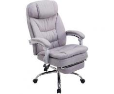 Fauteuil de bureau XL Troy en tissu gris