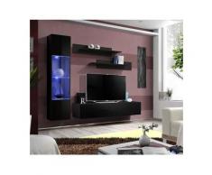 Meuble TV FLY G3 design, coloris noir brillant. Meuble suspendu moderne et tendance pour votre