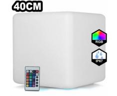 Cube LED Lumineux Multicolore 40CM Rechargeable Sans Fil
