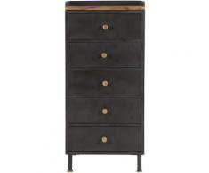 Rendez Vous Déco - Chiffonnier Gauthier 5 tiroirs - Noir