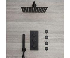 Hudson Reed - Kit de Douche - Mitigeur Thermostatique Encastrable, Pommeau de Douche Carré 30 x