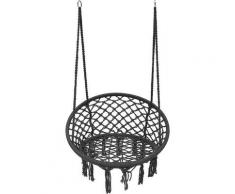 Drillpro - Fauteuil Hamac suspendu Chaise Hamac Intérieur Extérieur Noir LAVENTE - Gris