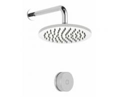 Hudson Reed - Kit de Douche Thermostatique Digital 1 Fonction avec Pommeau Mural Rond 20cm