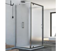 Cabine douche avec 3 côtés 90x100x90 AP. 100 CM H185 granité C modèle Sintesi Trio avec 1 portillon