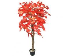 Erable Plante Arbre Artificielle Artificiel Plastique 150cm avec Bois Véritable Domaine Interne