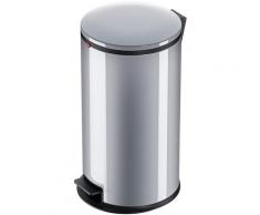 Hailo Poubelle à pédale, capacité 25 l, l x h x p 370 x 600 x 370 mm argent