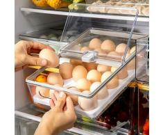 Boite De Rangement des Oeufs Frigo,Boite A Oeuf De Rangement Frigo en Plastique Panier 24