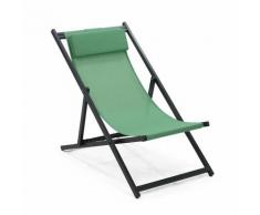 Chilienne pliante avec repose tête - Vert