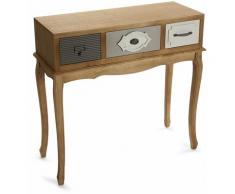 Provenzal Meuble d'Entrée Étroit, Table console, 80,5x31,5x83cm - Marron - Versa