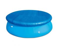 Bâche de piscine ronde imperméable avec attaches de corde, résistante à la poussière, facile à