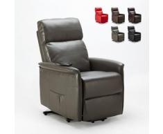 Fauteuil de relaxation électrique avec système lève personne pour seniors Amalia Fix | Couleur: Gris