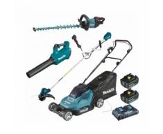Pack Makita Jardin: tondeuse 36V 43cm DLM432 + coupe herbes DUR187U + taille haie DUH602 +