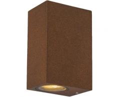 baleno - Applique murale Rustique - 2 lumière - L 65 mm - Brun rouille