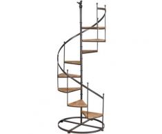 Étagère en métal et bois escalier
