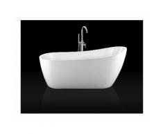 Baignoire îlot design ovale SUTTON blanche 167 cm
