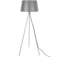 Lampadaire trépied moderne en métal Classy - H. 155 cm - Gris
