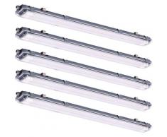 Ensemble de 5 lampes de baignoire à LED de 44 watts Tubes IP65 pour le stockage des plafonniers à
