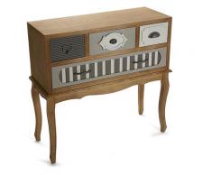 Versa - Provenzal Meuble d'Entrée Étroit, Table console, 80,7x31,5x83cm - Marron