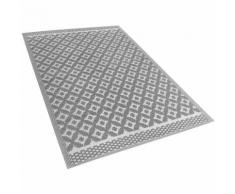 Tapis d'extérieur polyvalent gris au design moderne et cosy 120 x 180 cm