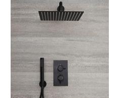 Hudson Reed - Kit de Douche - Mitigeur Thermostatique Encastrable, Pommeau de Douche Carré 30 x