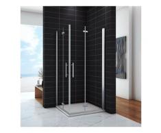 OCEAN Cabine de douche 100x80x195cm en 6mm verre anticalcaire insinstallation en angle modèle de